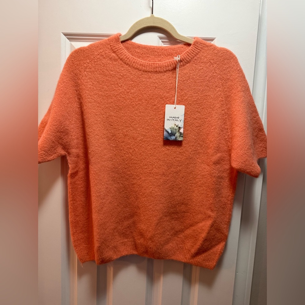 Cozy Soft Peach Short Sleeve Sweater